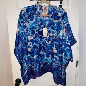 Johnny Was Women’s Silvee Blouse Liatris- 100% silk